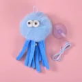 Gioco per gatti a forma di polpo blu con ventosa e corda elastica ad alta resistenza - Blu