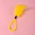 Giocattolo interattivo piuma gialla gatto con campanello integrato per gioco autonomo - Lunghezza totale circa 24 cm / Giallo