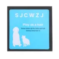 Blue and black pet hair removal tool for cleaning pet fur from sofas - 97x97x17mm / Black