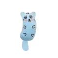 Cute light blue catnip plush toy for cats with crinkle paper and a fluffy tail - 10.5x5.5x3.5cm (Without Packaging) / Blue