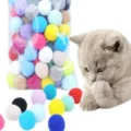 Palline di peluche colorate da 3 cm in poliestere elastico per gatti - 1000 Pezzi/Confezione / Colorato