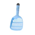 Paletta per sabbiera per gatti in plastica con manico lungo blu e fori di setacciatura, resistente. - 28x13.5cm / Blu