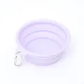 Dettaglio ciotola pieghevole per animali in silicone, ciotola acqua per cani leggera. - 350ml / Viola Macaron