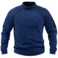 Herren verdickter Polar-Fleece taktischer Pullover Sweatshirt, lose Passform, Outdoor Thermotop. - Marineblau