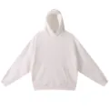 Sudadera con capucha pesada de felpa blanca lisa, jersey informal con bolsillo. - S / Con capucha - blanco