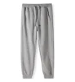 Grey casual sweatpants with drawstring waist, comfortable fit and ribbed ankle cuffs. - M / Bottoms / Marl Grey