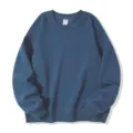 Blue casual solid color crewneck sweatshirt long sleeve pullover casual wear size M - S / Tops / Haze Blue