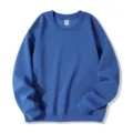 Classic solid blue crewneck sweatshirt, comfortable casual long sleeve pullover for men and women. - S / Tops / Klein Blue