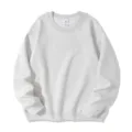 Light grey heather crewneck sweatshirt for men and women, classic casual long sleeve top. - S / Tops / Mixed Grey