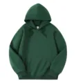 Dark green hooded sweatshirt, casual pullover hoodie with front pocket for men and women - S / Tops / Dark Green