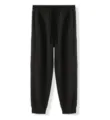 Men black casual sweatpants cotton jogger pants with elastic drawstring waist and cuffs - M / Bottoms / Black