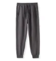 Comfortable dark gray casual sweatpants with adjustable drawstring and ribbed cuffs. - M / Bottoms / Iron Gray