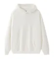Men casual solid white hooded sweatshirt with front pocket, comfortable loose fit hoodie. - S / Tops / White