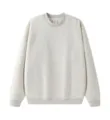 Classic light grey melange crewneck sweatshirt for men, comfortable casual long sleeve pullover. - S / Tops / Oatmeal Gray