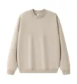 Men's casual solid color beige crewneck sweatshirt, loose fit comfortable long sleeve pullover top. - S / Tops / Grey Apricot