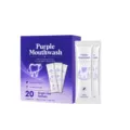 Purple mint mouthwash single-use sachets travel pack fresh breath formula 20 count box - 240ml (12ml*20 Sachets)