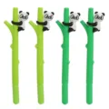 Set penna gel panda bambù carina, penne firma pianta verde cancelleria per ufficio 4pz - Panda che si arrampica sul bambù / 0.5mm