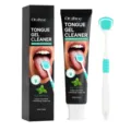 Oralhoe Tongue Gel Cleaner Set with Scraper Brush Gentle Oral Care Fresh Mint Flavor 100g - 100g Pack