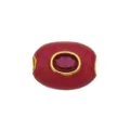 Ovale Rote Edelstein Perle DIY Charm Zwischenperle fur Handgemachte Halskette Armband Schmuck - Nur Anhänger (Ohne Kette) Stil C