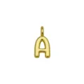 Nahaufnahme eines goldenen Ballon-Buchstaben-A-Anhängers für DIY-Halsketten und Accessoires. - Anhänger Ohne Kette (Stil A)