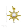 Ciondolo stella sole in zircone placcato oro, elegante gioiello di lusso leggero. - Stile Stella Sole Pietra Fantasia (DN260711-B) / Pendant Only (Without Chain)