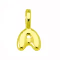 Ciondolo lettera palloncino oro tendenza hip hop fai da te collana alfabeto gioiello moda - Ciondolo Lettera A (DN260611-A) / Solo Ciondolo (Senza Catena) / Oro