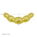 Vue détaillée pendentif cacahuète dorée, accessoire de bijoux collier cuivre plaqué or 18K - Style de Gousse Stéréo (DN260425-A) Pendentif Seul (Sans Chaîne)