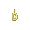Goldener Buchstabe D Anhänger Ballon Stil DIY Halskette Charm Schmuck Accessoire Trend Design - Anhänger Ohne Kette (Stil D)