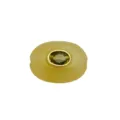 Ovale gelbe Steinperle mit grünem Zirkon Anhänger für DIY Halskette und Armband Schmuckherstellung. - DN260813-F (Anhänger Ohne Kette)