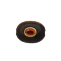 Ovale Edelstein Schmuckanhänger Perle mit Goldfassung und orange Zirkon für Kette DIY neu - DN260813-H (Anhänger Ohne Kette)
