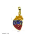Detailed view of the colorful enamel anatomical heart pendant, perfect for stylish jewelry design. - DN260828-D Pendant Only (Without Chain)