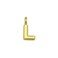 Ciondolo charm lettera L dorata per accessori collana DIY gioiello in stile minimalista - Ciondolo Solo (Senza Catena) (Stile L)