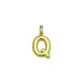Pendente Lettera Q Oro Bolla Alfabeto DIY Collana Charm Gioiello Moda Accessorio - Ciondolo Solo (Senza Catena) (Stile Q)