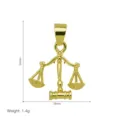 Gold justice scale pendant law necklace accessory 24mm 18mm charm jewelry gift - DN260828-J Pendant Only (Without Chain)