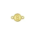 Connettore ciondolo lettera B dorata per creazione di gioielli fai da te bracciale - Lettera B (Solo ciondolo)
