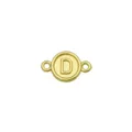 Ciondolo connettore lettera D color oro per braccialetto fai da te creazione gioielli - Lettera D (Solo ciondolo)
