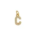 Vergoldeter Buchstabe C Anhänger mit funkelnden Zirkoniasteinen für DIY-Schmuck. - Buchstabe C Anhänger Ohne Kette (DN260738-C) / Gold