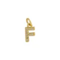 Gouden Letter F Hanger Bedel, Zirkonia Pave Initiaal Ketting Sieraad DIY Accessoire Mooi - Letter F Hanger Zonder Ketting (DN260738-F)