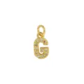 Vergulde kubieke zirkonia letter G hanger voor prachtige DIY halsketting sieraden - Letter G Hanger Zonder Ketting (DN260738-G)
