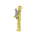 Two-tone metal hugging figures pendant charm for women mother child elegant jewelry gift. - Pendant Only (Without Chain) Style C / Gold and Silver Two-tone