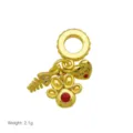 Goldenes Pfotenabdruck Fischgräten Herz Anhänger Bettelarmband Schmuck Accessoire - Anhänger Ohne Kette (Fischgräte Best Friend Thema)