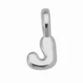 Ciondolo lettera J in argento stile palloncino, charm collana alfabeto DIY hip-hop carino. - Ciondolo Lettera J (DN260611-J) / Pendant Only (Without Chain) / Argento