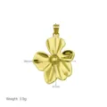 Elegant gold flower pendant accessory, delicate floral design with lightweight feel. - Pendant Only (Without Chain) (DN260506-N)