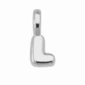 Ciondolo lettera L argentata gonfia, stile palloncino alfabeto collana accessorio gioielli DIY - Ciondolo Lettera L (DN260611-L) / Pendant Only (Without Chain) / Argento