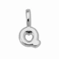 Collana con ciondolo lettera Q in argento stile palloncino carino ciondolo fai da te - Ciondolo Lettera Q (DN260611-Q) / Pendant Only (Without Chain) / Argento