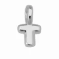 Ciondolo con lettera T alfabeto argentato gonfio per collana DIY, stile hip hop grazioso. - Ciondolo Lettera T (DN260611-T) / Pendant Only (Without Chain) / Argento