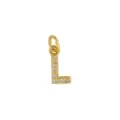 Verguld Zirkonia Letter L Hanger DIY Ketting Sieraden Accessoire Artikel Mooi - Letter L Hanger Zonder Ketting (DN260738-L)