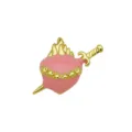 Detailed view of the pink enamel heart and dagger pendant charm for custom jewelry accessories. - Pink Heart Arrow Style (DN260728-A) / Pendant Only (Without Chain)