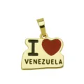 Gold-plated Venezuela love heart enamel pendant necklace fashion jewelry gift item sku - DN260828-L Pendant Only (Without Chain)