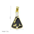 Colgante matraz química ciencia oro metal negro blanco esmalte joyería accesorio regalo - Estilo de Frasco de Ciencia Blanco y Negro (DN260729-E) (Colgante Solo)